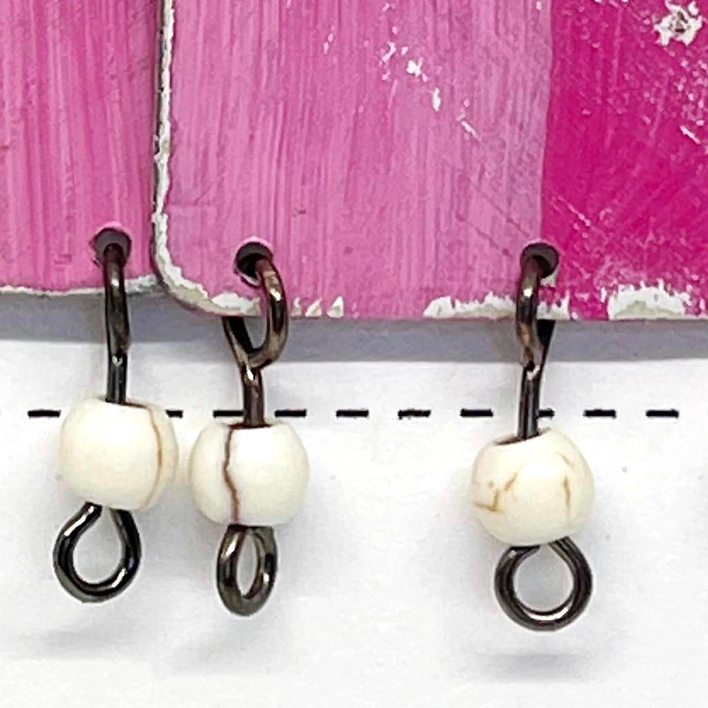 Pink & Green Modern Dangle Earrings- "Watermelon Days"