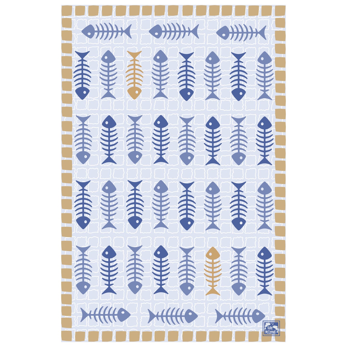 Bone Fish Tea Towel