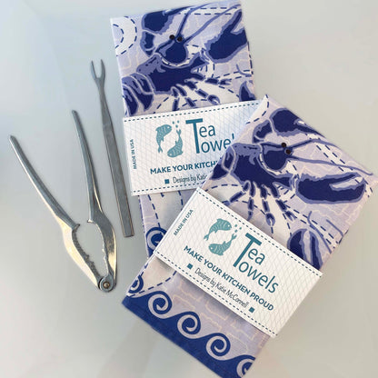 Big Blue Octopus Tea Towel