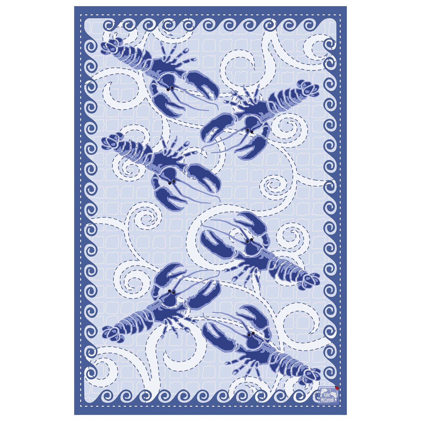 Big Blue Octopus Tea Towel
