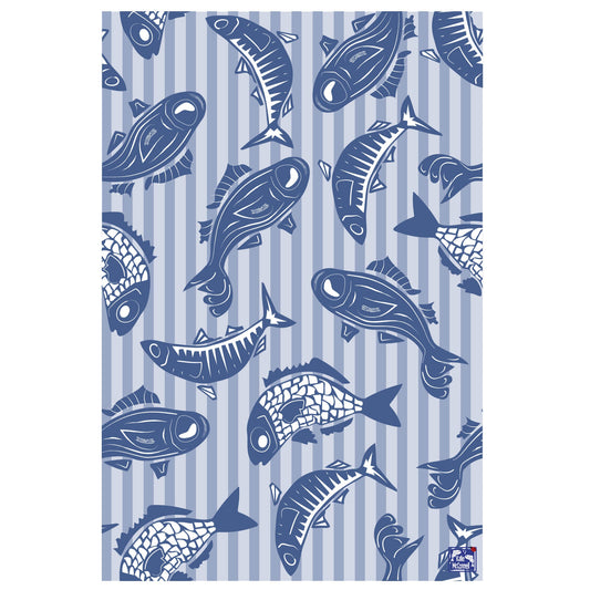 Blue Fish Tea | Kitchen Towel - Wild Bunch Studio