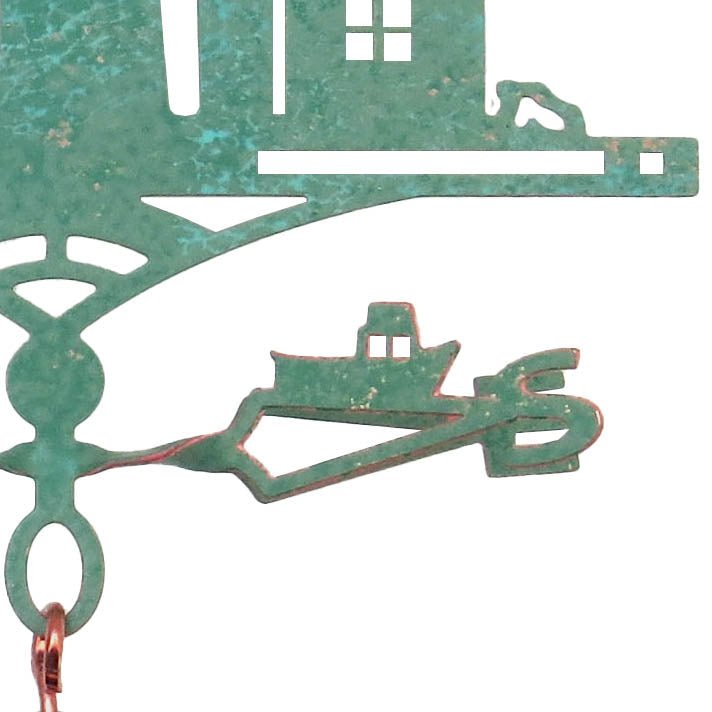 Lighthouse Coastal Theme Gift - Miniature Copper Weathervane - Wild Bunch Studio