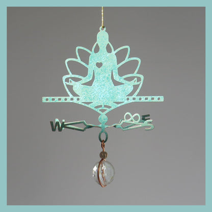 Nameste Yoga Theme - Miniature Copper Weathervane - Wild Bunch Studio