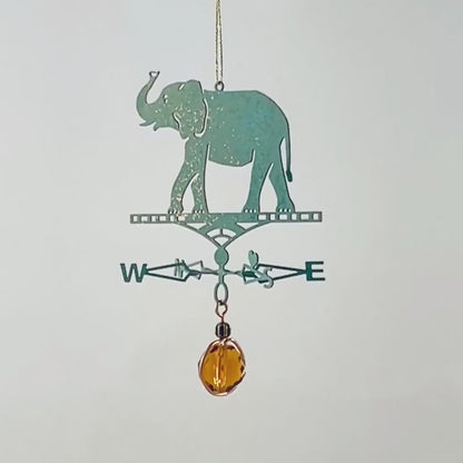 Elephant Weathervane | Miniature Copper Ornament Gift