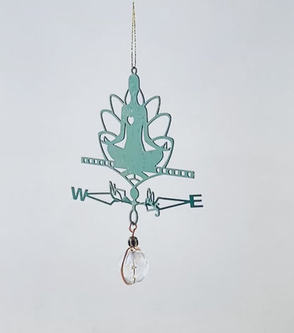 Yoga Weathervane | Miniature Copper Ornament Gift