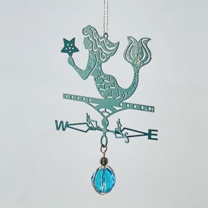 Mermaid Weathervane | Miniature Copper Ornament Gift