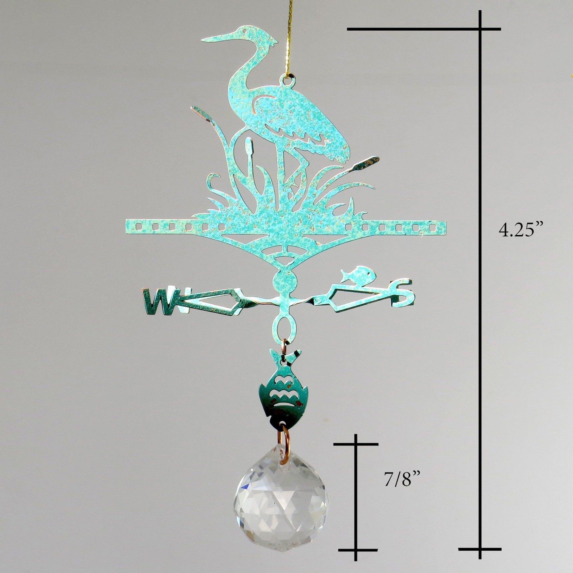 Suncatcher Heron Themed Weathervane - Wild Bunch Studio