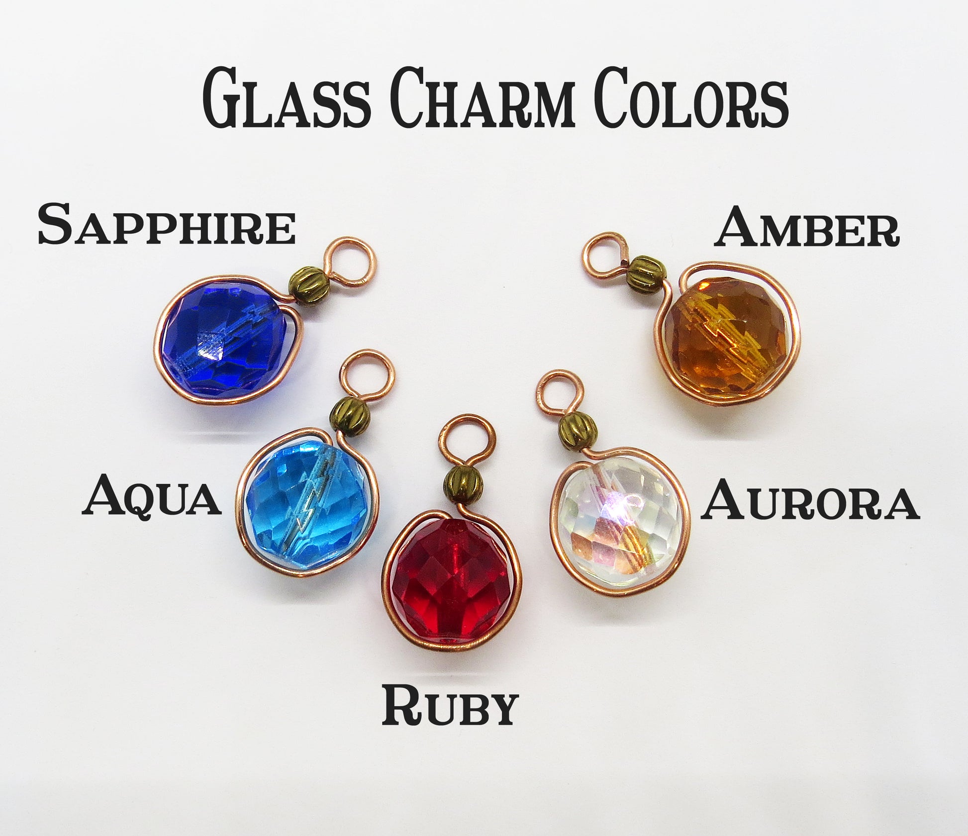 glass charm colors