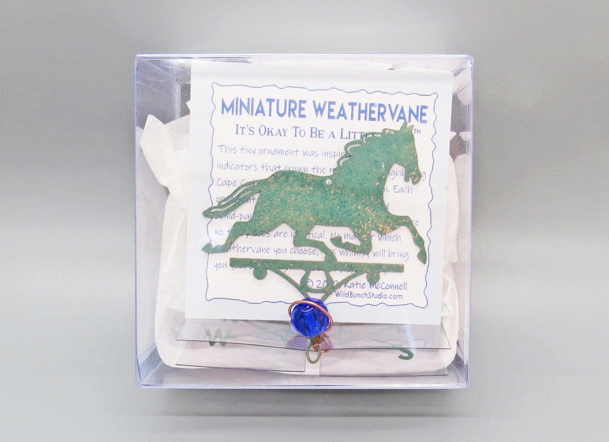 horse weathervane and artist card