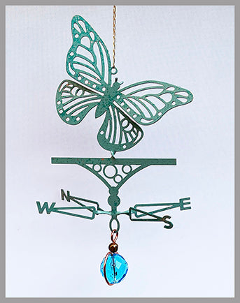 butterfly themed ornament weathervane copper