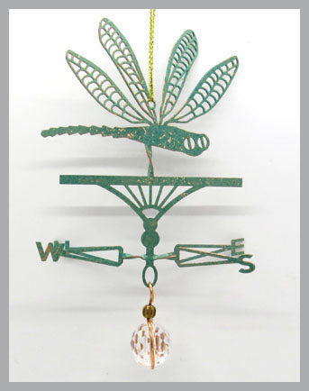 dragonfly silhouette weathervane ornament