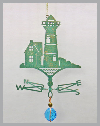 lighthouse silhouette weathervane ornament